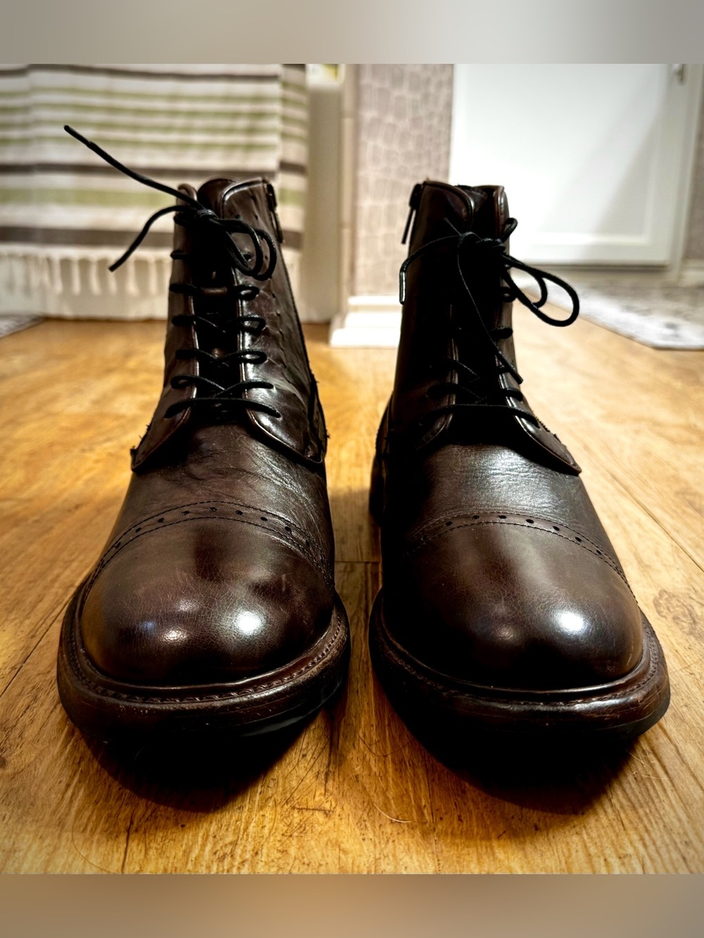 Frye Murray Leather Lace-Up Boots Brown Men’s Size 10.5 - Rare and discontinued - Picture 4 of 13